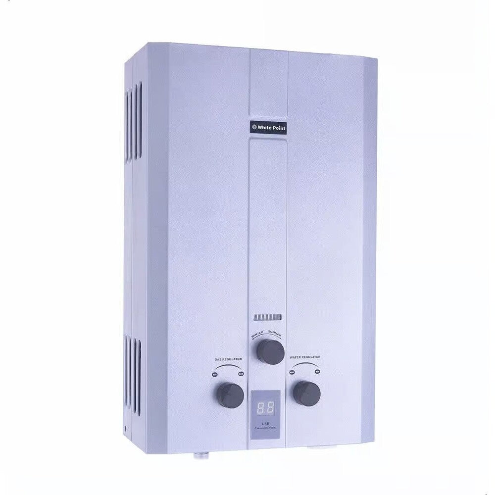 White Point Gas Water Heater 10 Liter Silver WPGWH10LSA. White Point Gas Water Heater 10 Liter Silver WPGWH10LSA.